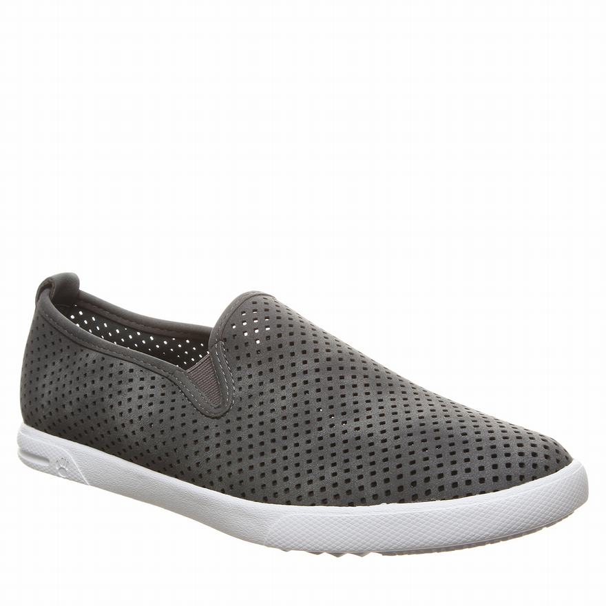 Bearpaw Salamon Slip Ons UK - Men's Shoes Deep Grey ||FKJQYO-310||